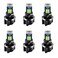 WLJH 6Pack White Dash Lights PC74 Twist Locket Socket Wedge T5 LED Bulb 37 74 2721 3030SMD Dashboard Instrument Cluster Bulbs,Plug and Play