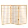 Red Lantern 3 ft. Short Window Pane Shoji Screen - Natural - 3 Panels