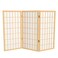 Red Lantern 3 ft. Short Window Pane Shoji Screen - Natural - 3 Panels