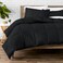 Bare Home Queen Comforter Set - 1800 Ultra Soft ,Queen, Black