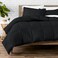Bare Home Queen Comforter Set - 1800 Ultra Soft ,Queen, Black