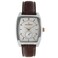 Peugeot Men's Rectangular Textured Dial Sweep Second Hand Leather Strap