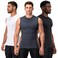 DEVOPS 3 Pack Men's Compression Shirts Sleeveless Tank Top Baselayer