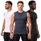 DEVOPS 3 Pack Men's Compression Shirts Sleeveless Tank Top Baselayer