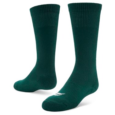 Sof Sole Baseball/Softball Over-the-Calf Team Athletic Performance Socks ,2 Pair, Small, Forest Green