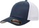 Flexfit Men's Mesh Fitted Trucker Hat, Navy/White, One Size