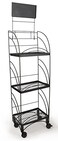 Displays2go 14.5" w Wire Shelving Unit with Locking Wheels