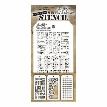 Stampers Anonymous SPATHMST.1 Tim Holtz Mini1 Layering Stencil