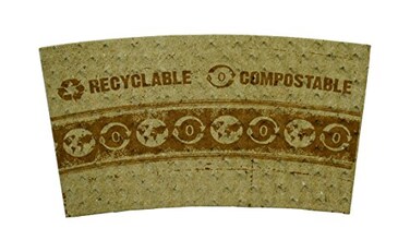 World Centric 100% PCW Compostable Paper Sleeve - 8-Ounce, 1000 pk