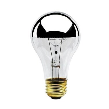 Bulbrite 60A19HM Half Chrome 60W A Shape Bulb ,4 Pack