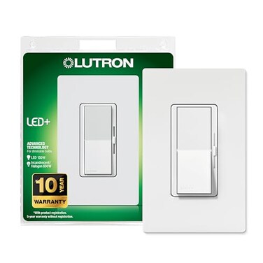 Lutron Diva LEDDimmer SwitchWallplate, Paddle Dimmer, Single Pole/3way