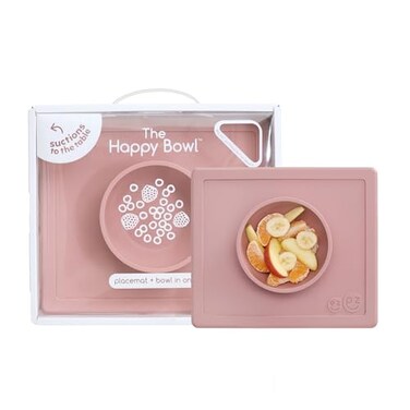 ezpz Happy Bowl - 24 Months,Blush- 100% Silicone Suction Bowl