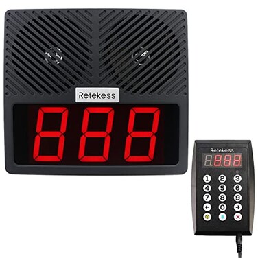 Retekess TD101 Queue Calling System, Take a Number System, 1 LCD 1 Keypad