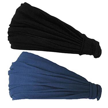 CHARM BlackNavy 2-Pack, Bandana Headband for Men, M
