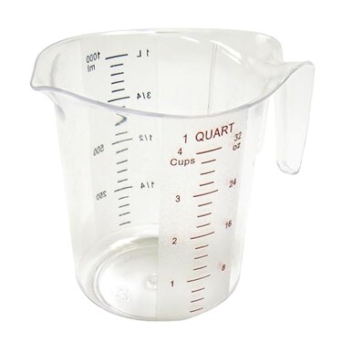 Winco FBAMeasuring Cup, Polycarbonate, 1-Quart, Clear