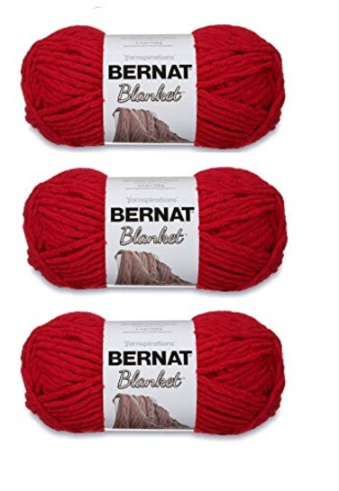 Bernat Blanket Yarn ,3-PackCranberry 161200-705