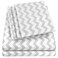 Sweet Home Full Size Bed Sheets - 6 Piece 1500 Supreme Collection Fine Brushed Microfiber Deep Pocket Full Sheet Set Bedding - 2 Extra Pillow Cases, Great Value, Full, Chevron Gray