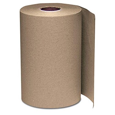 Windsoft 108 Nonperforated Paper Towel Roll, 8 x 350ft, Brown, 12 Rolls/Carton