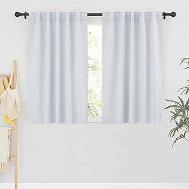 RYB HOME Short Blackout Curtains for Small Kitchen Cafe Bathroom Window