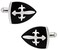 Cuff-Daddy Cross Shield Stainless Steel Cufflinks with Presentation Box