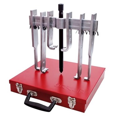 URREA 10-Ton Straight Jaw Puller Set - 12-Piece Mechanical Gear Puller with interchangeable JawsMetal Box - 4234B
