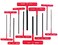 Proto Stanley J4968 T-Handle Hex Key Set,11-pc