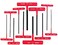 Proto Stanley J4968 T-Handle Hex Key Set,11-pc