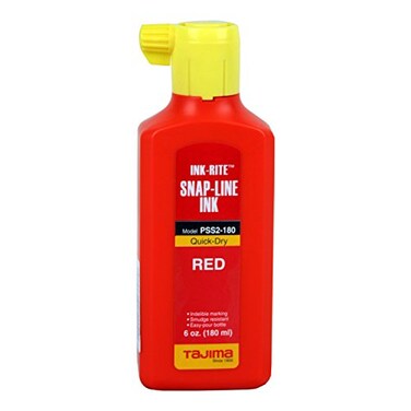 TAJIMA Marking Tools, Ink-Rite Snap-Line Ink, Red