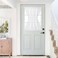 NICETOWN Front Sheer Door Sheer Curtain with Tieback, 1 Panel, White