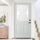 NICETOWN Front Sheer Door Sheer Curtain with Tieback, 1 Panel, White