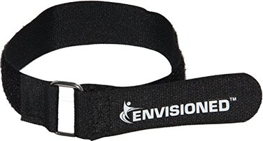 ENVISIONED Premium Cinch Straps with Stainless Steel Metal Ring ,Buckle, Reusable Durable Hook and Loop, Multipurpose Securing Straps 4 Pack - 2" x 40