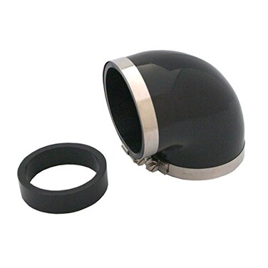 Spectre Performance 8791 Black 3" Low Profile 90&deg; Elbow Boot with 2.5" Insert