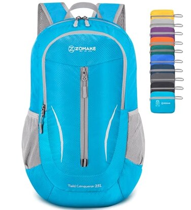ZOMAKE Lightweight Packable Backpack 25L, Foldable Hiking Daypack