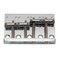 Musiclily Basic 57mm Top-loading Fixed Hardtail 4-String Bass Bridge Chrome