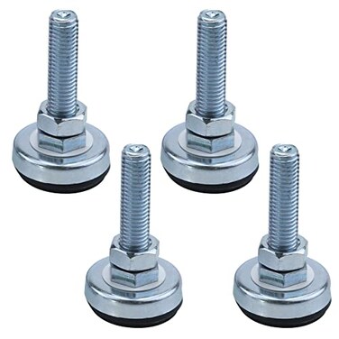 Antrader 4PCS M12 Thread Adjustable Pole Leveling Foot-Base Diameter 1-3/5
