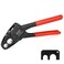 IWISS iCrimp Angle Head PEX Crimping Tool for Copper Rings, 1/2"3/4" Combo