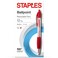Staples Retractable Ballpoint Pens, Medium 1.0mm, Red Ink, 12-Pack