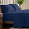 Bare Home 100% Organic Cotton Jersey Sheet Set, Ultra Soft, 100% Cotton - Sheet SetPillowcases - Deep Pocket Bed Sheets ,Split King, Dark Blue