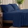 Bare Home 100% Organic Cotton Jersey Sheet Set, Ultra Soft, 100% Cotton - Sheet SetPillowcases - Deep Pocket Bed Sheets ,Split King, Dark Blue