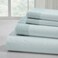 Modern Threads 3 Piece Microfiber Sheet Set“ Soft Cooling Bed Sheets with Crochet Lace“ Deep Pocket, Wrinkle Free, Breathable, Hotel Luxury Bedding, Pale Aqua, Twin