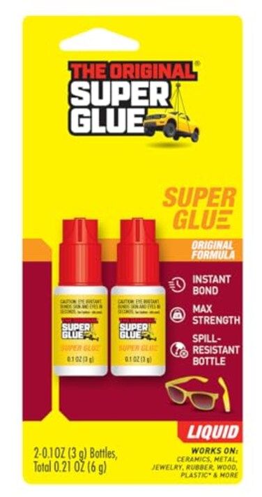 Super Glue 3 Gram Clear Double Pack Bottles [Office Product]