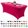 ABCCANOPY 6FT Spandex Table Cover, Stretch Fitted Tablecloth, Magenta