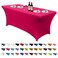 ABCCANOPY 6FT Spandex Table Cover, Stretch Fitted Tablecloth, Magenta