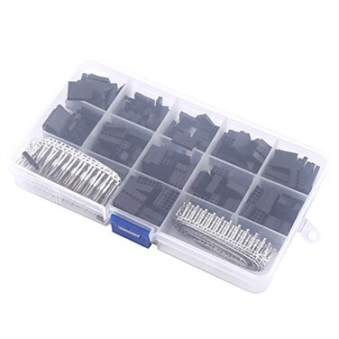 Yosoo 620Pcs Jumper Wire Cable Pin Header Connector Housing Kit MaleFemale Crimp Pins Terminal with Box