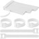 Pasow 60pcs Fastening Microfiber Cloth Cable Ties Wire Management ,6/7/8 Inch, White