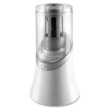 Westcott iPoint Evolution Electric Pencil Sharpener, White and Silver