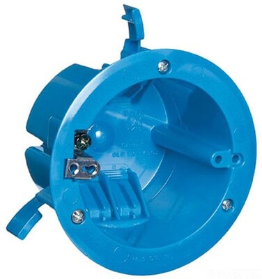 ThomasBetts Carlon B618R-UPC Ceiling Fan Box, New Work, 4-1/4-Inch Diameter by 2-5/8-Inch Depth, Blue