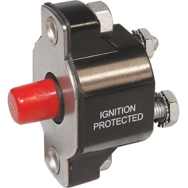 Blue Sea Systems 2141 Medium Duty Push Button Reset Only Circuit Breaker, 40A