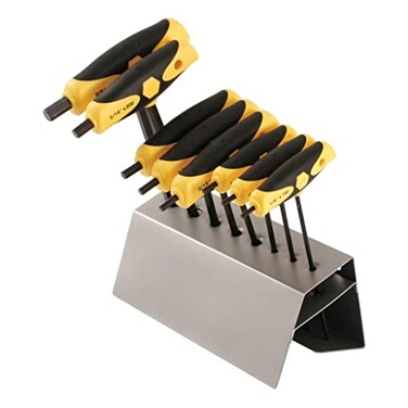 Wiha 33499 Inch T-Handle Set Soft Grip Ball End Hex, 8-Piece