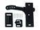 RV Designer E287 - RV Screen Door Latch Kit, Left-Hand Amerimax, Black